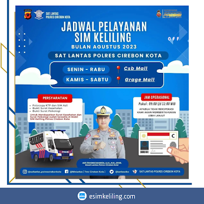 Jadwal SIM Keliling Kota Cirebon